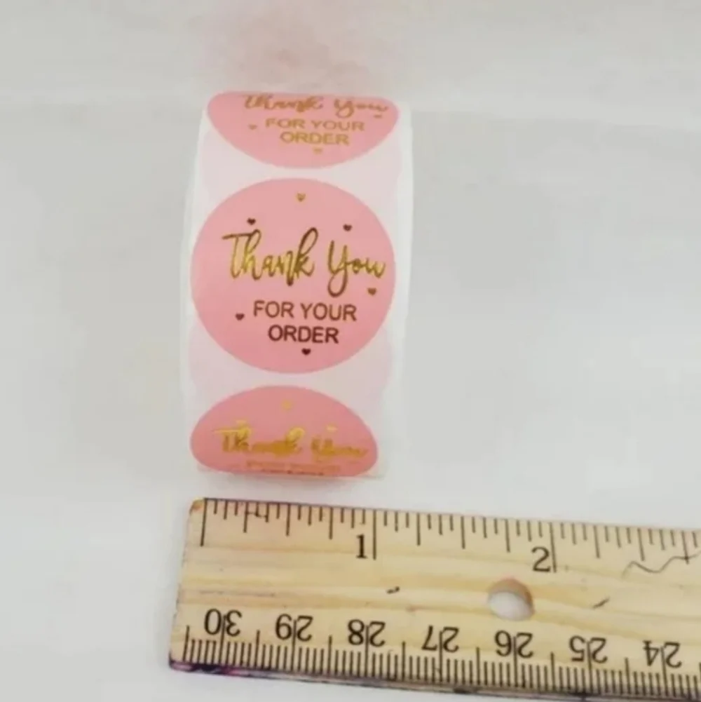 500 Pieces Roll Thank You Sealing Sticker